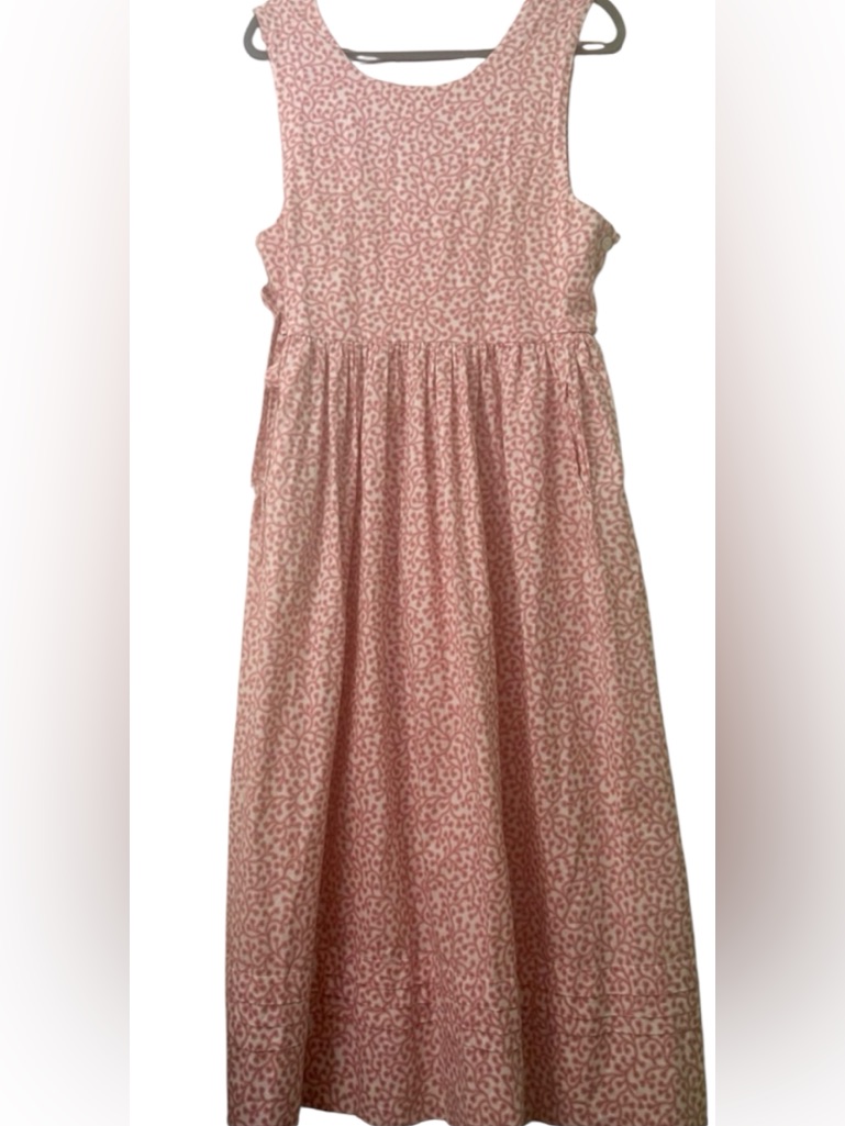 Vera Bradley Pink & White Rare Vintage Garden Midi Dress